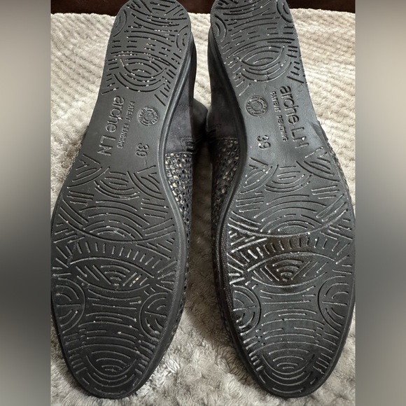 Arche Ninote ankle boot 39 (8) shoes Baryky bootie neutral gray embossed leather - Picture 4 of 8